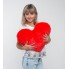 Плюшевая игрушка Mister Medved Подушка-сердце Красная 50 см