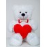 Мишка с сердцем Mister Medved Белый 85 см