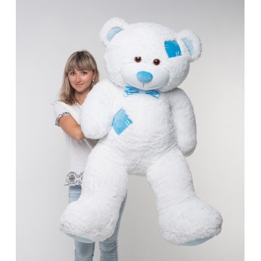 Плюшевый мишка Mister Medved с латками Белый 150 см