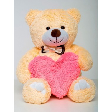 Мишка с сердцем Mister Medved Бежевый 85 см