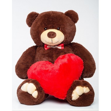 Мишка с сердцем Mister Medved Бурый 130 см