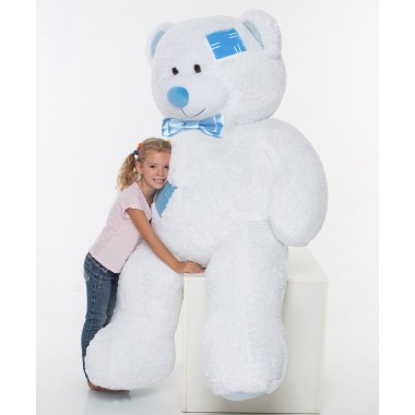 Плюшевый мишка Mister Medved с латками Белый 2 метра