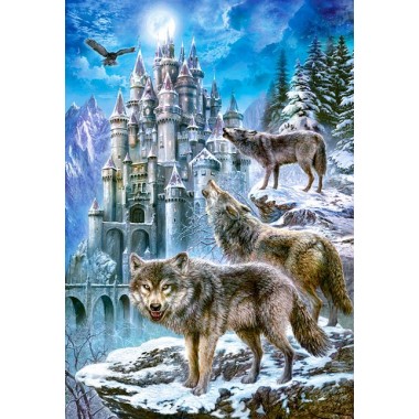 Пазлы Castorland 1500 элементов "Волки и замок" 68*47 см С-151141