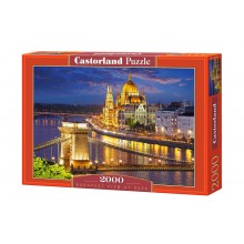 Пазл Castorland 2000 элементов  "Панорама Будапешта в сумерках" 92*68 см C-200405