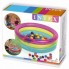 Детский надувной бассейн-манеж Intex 48674 + мячики (50шт) размер 86*86*25 см