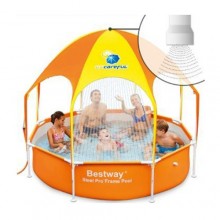 Каркасный бассейн Intex Bestway Splash-in-Shade Play Pool( 56432) 244х51 см  с навесом оранжевый