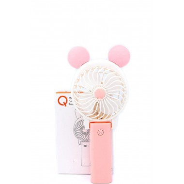Ручной мини вентилятор на аккумуляторе Qfan розовый