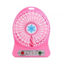 Настольный мини вентилятор на аккумуляторе Tofu розовый