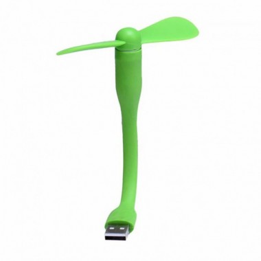 Гибкий вентилятор Usb для PowerBank или ноутбука зеленый
