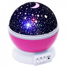 Ночник-проектор Star Master звездное небо вращающийся Розовый