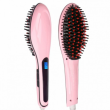 Электрическая расческа-выпрямитель Fast Hair Straightener HQT-906 с Led дисплеем Pink
