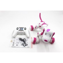 Радиоуправляемая робот-собака HappyCow Smart Dog 777-338, белый с розовым