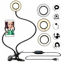Селфи-кольцо (LED подсветка) с держателем для телефона для прямых трансляций